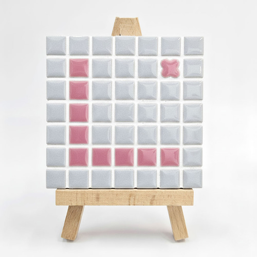 キルンアート タイルを入れるピンクの額 正方形 3個セット 【楽天市場