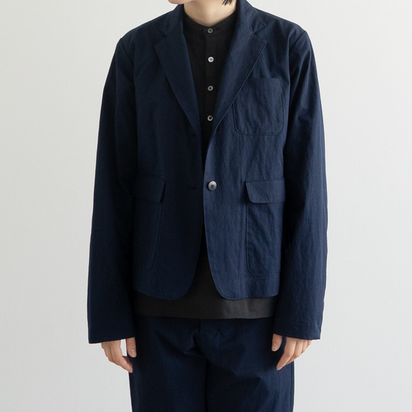 ワッシャーコットンナイロンジャケット/navy blazer 12枚目の画像