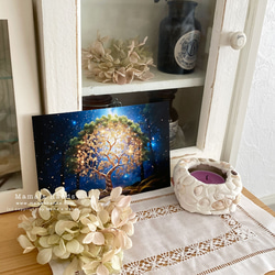 フラワーオブライフ 神聖幾何学 flower of life アート ３枚 ハガキ ポストカード 2枚目の画像