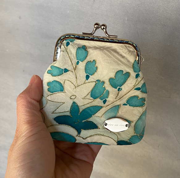 《着物リメイク》角型がま口 5枚目の画像