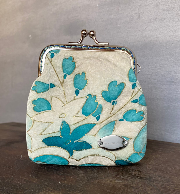 《着物リメイク》角型がま口 1枚目の画像