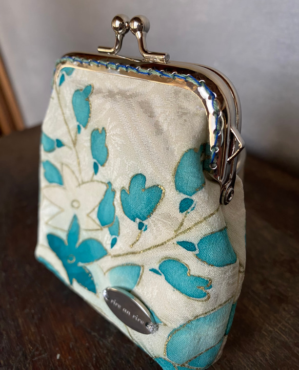 《着物リメイク》角型がま口 3枚目の画像