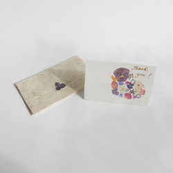 土佐和紙と押し花のメッセージカード　「Congratulation」　 10枚目の画像