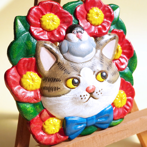 プレミアム陶器製 猫のアートオブジェ｜蝶とハートが織りなす優美な存在感 楽天市場】【最大1000円OFF】sen ねこの置物 twin cats【猫 ネコ