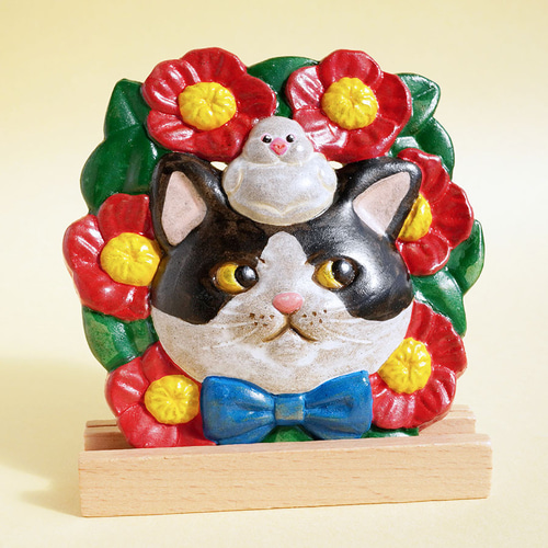 プレミアム陶器製 猫のアートオブジェ｜蝶とハートが織りなす優美な存在感 楽天市場】【最大1000円OFF】sen ねこの置物 twin cats【猫 ネコ