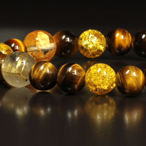 けんけん　皇帝龍 三種タイガーアイ タイチンルチル ブレスレット けんけん様専用 皇帝龍 三種タイガーアイ タイチンルチル