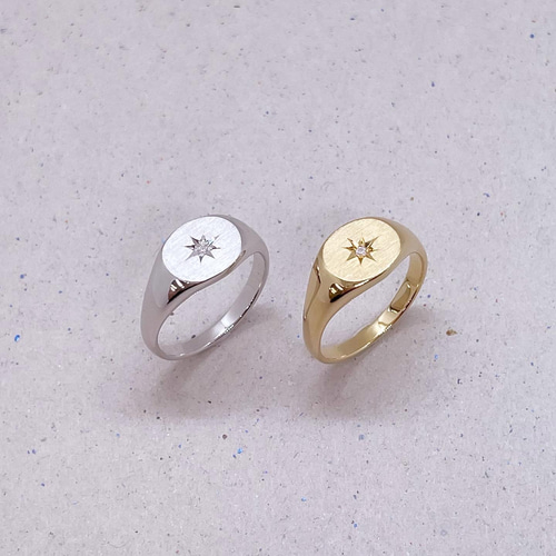 ✨美品　シルバー925 コンビ  シグネットリング　シルバー×ゴールド 535ca9e10c186f3be51c5395a8b12c