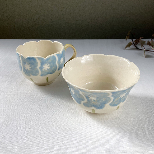 陶器のマグカップ【花】 16枚目の画像