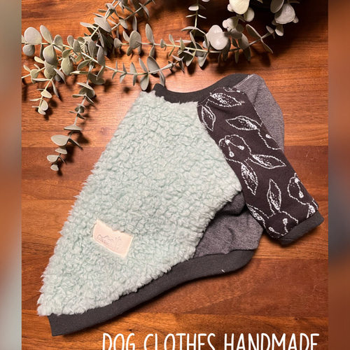 ハンドメイドラグランロンTオーダー小型犬