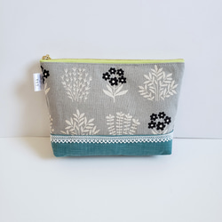 新品fafa フィフィレースのクラッチポーチ収納刺繍小物入りクリアスクエアポーチ Finissage/フィニサージュ フラッシュクリアストラップポーチ