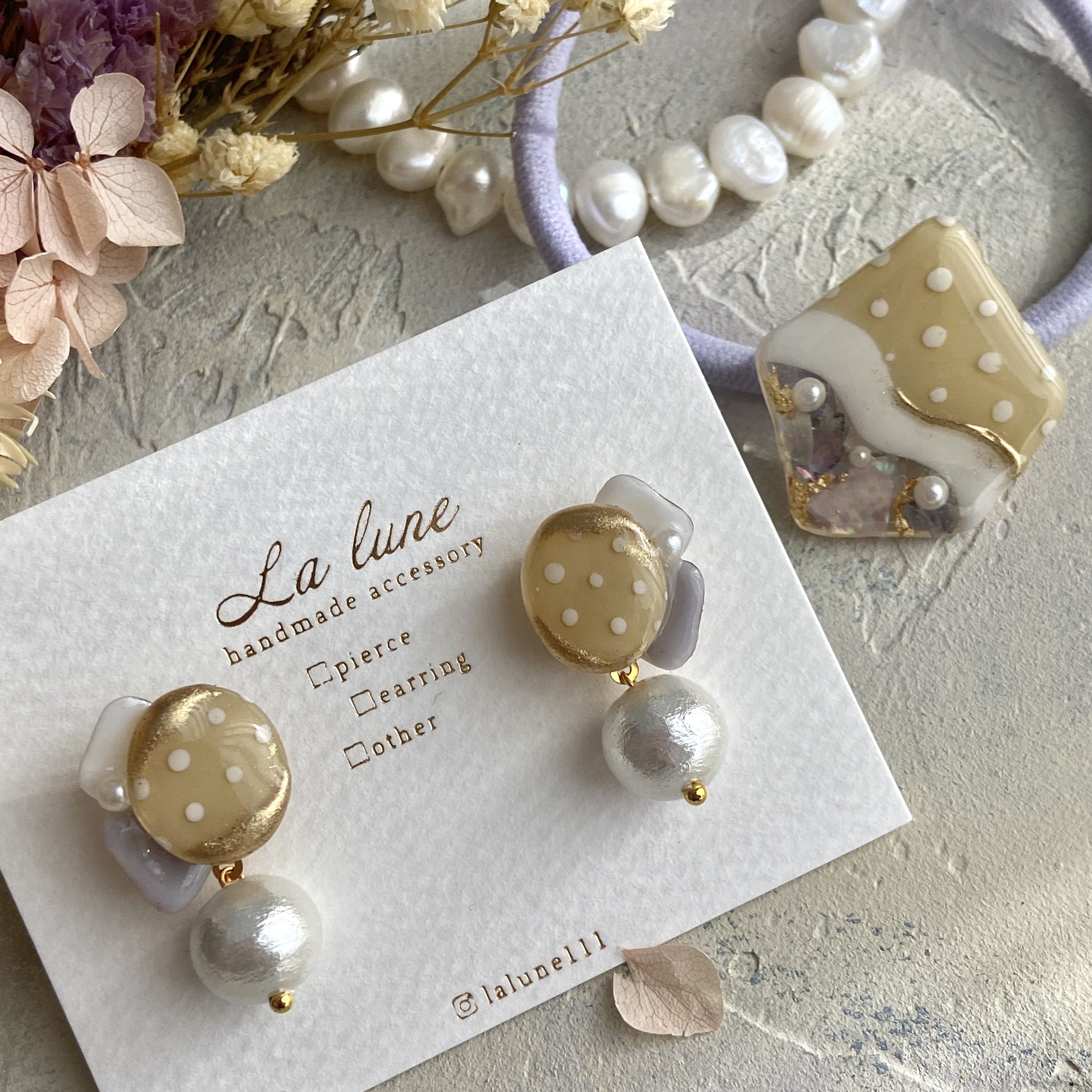 カエルの王様 クリアラウンドレジンヘアゴム ポニーフック変更可能