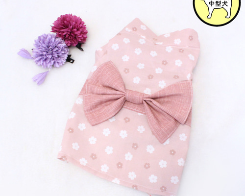 ♡ハンドメイド♡犬服♡紫陽花コサージュワンピース♡ピンク 紫陽花 - ペットグッズの人気通販 | minne 国内最大級の