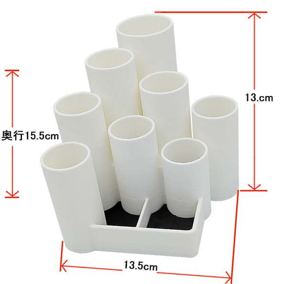 ブラック【A-多用途 ペンスタンド 3Dプリント製】筆立て ペン ボールペン 鉛筆 はさみ 万年筆 収納 1944B 13枚目の画像