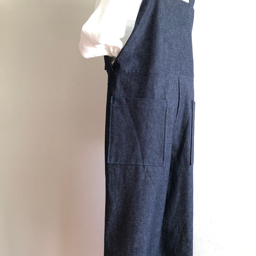 児島デニムサロペットパンツ ロングパンツ VESTITI 通販｜Creema 