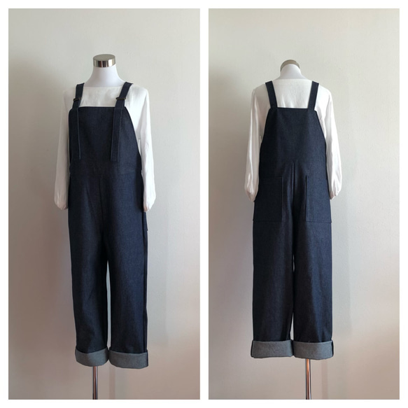 児島デニムサロペットパンツ ロングパンツ VESTITI 通販｜Creema 