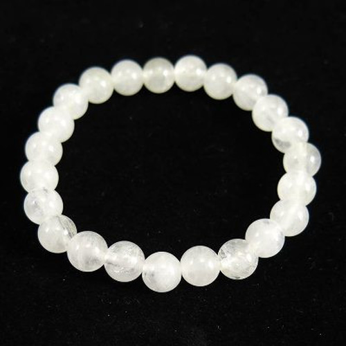 山梨県産 甲州乙女水晶 8mm玉ブレスレット 産地証明書付 16.94g【榎本