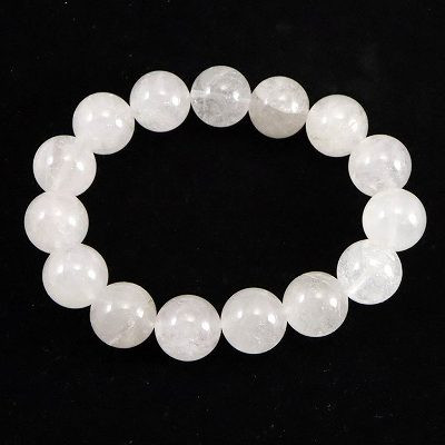 山梨県黒平水晶 Aグレード 15mm玉ブレスレット 証明書付 70.8g【榎本通商14382】