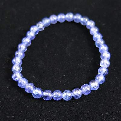 タンザナイト　ブレスレット　3連　天然石　約5mm 高品質++]タンザナイトブレスレット（約11.5mm玉） - 埼玉県吉川
