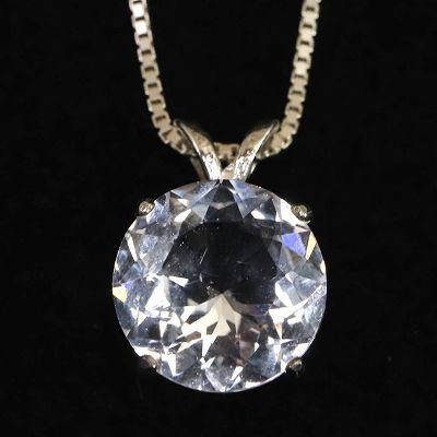 ロシアンレムリアン 10mmラウンド ファセットカット ペンダント  3.32g【榎本通商21026】