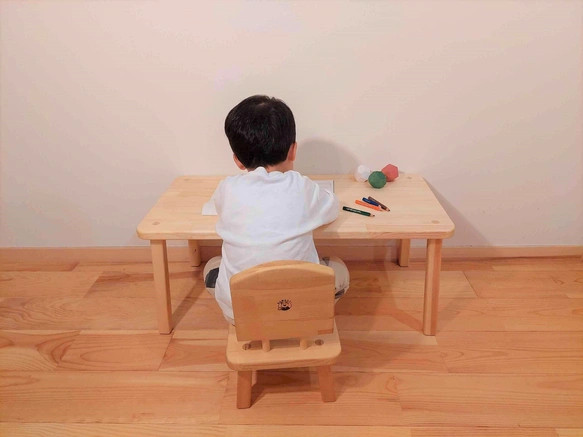 あかり様専用　子ども用 長机と椅子セット  モンテッソーリ 1枚目の画像