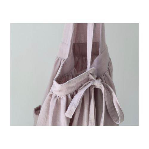 ＊ギャザーたっぷりエプロンワンピ/エプロンドレス/ダブルガーゼ/ハンドメイド＊ ふっくら厚さ2倍のとろみダブルガーゼのギャザーたっぷり