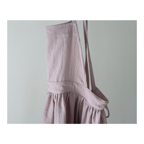 ＊ギャザーたっぷりエプロンワンピ/エプロンドレス/ダブルガーゼ/ハンドメイド＊ ふっくら厚さ2倍のとろみダブルガーゼのギャザーたっぷり