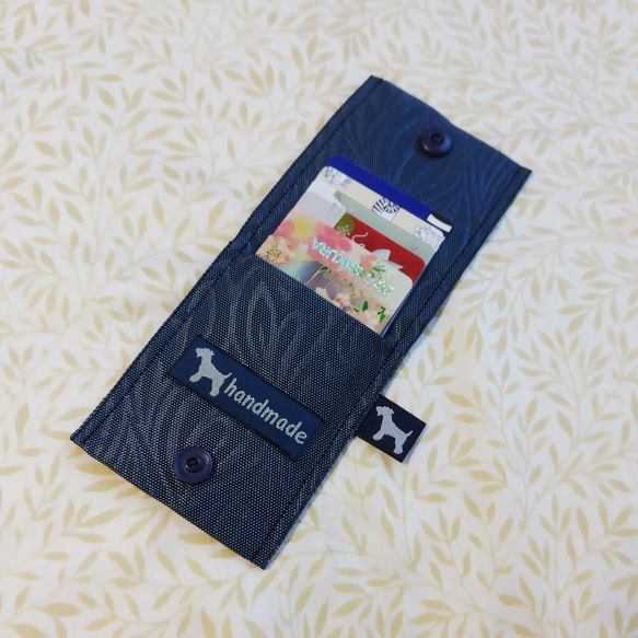 倉敷児島の畳縁(たたみべり)で作った 2つ折りカードケース 【ハート♡】 4枚目の画像