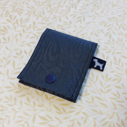 倉敷児島の畳縁(たたみべり)で作った 2つ折りカードケース 【ハート♡】 1枚目の画像
