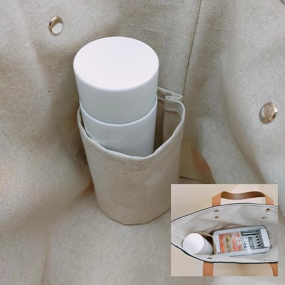 下單即可選擇！完全可水洗的棉質和熱/冷鋁 [Yamabuki Polka Dot] 午餐手提袋 第12張的照片