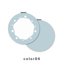 抽象雪冬設計韓國韓式緊湊型鏡子折疊放大鏡薄NLFT-MRR07-01g 第5張的照片
