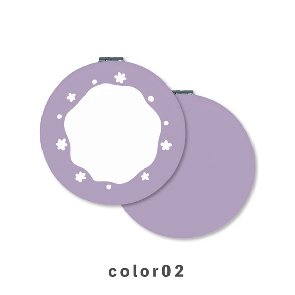 抽象雪冬設計韓國韓式緊湊型鏡子折疊放大鏡薄NLFT-MRR07-01g 第3張的照片