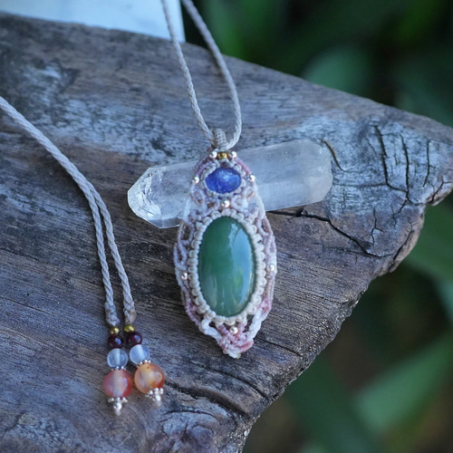 本翡翠ネックレス☆ミャンマー青