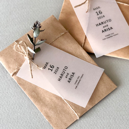 サンキューカード/サンキュータグ /50枚〜/結婚式/名入れ/セミオーダー