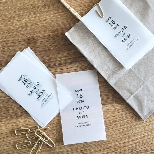 サンキューカード/サンキュータグ /50枚〜/結婚式/名入れ/セミオーダー