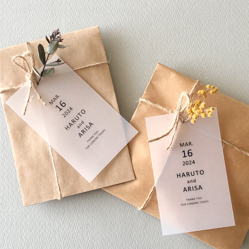 サンキューカード/サンキュータグ /50枚〜/結婚式/名入れ/セミオーダー