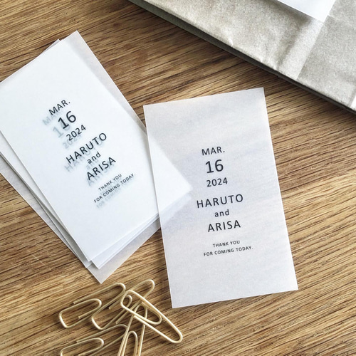 サンキューカード/サンキュータグ /50枚〜/結婚式/名入れ/セミオーダー