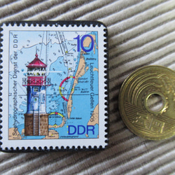 ドイツ　灯台切手ブローチ9411 3枚目の画像