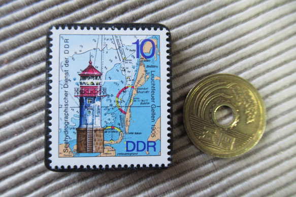 ドイツ　灯台切手ブローチ9411 3枚目の画像