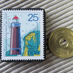 ドイツ　灯台切手ブローチ9413 3枚目の画像