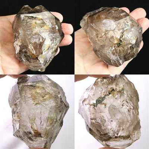 タンザニア産 モンドクォーツ スモーキー エレスチャル 204g【榎本通商