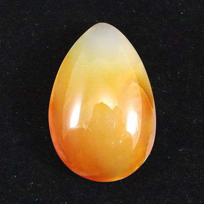 北海道 花石産 メノウ 瑪瑙 25mmペアシェイプ ルース 4.52g【榎本通商28131】