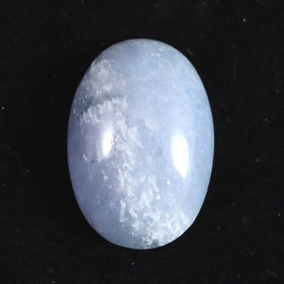 北海道産 曹長石岩 ブルーアルビタイト 21mmオーバル ルース 4.0g【榎本通商28906】