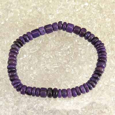 スギライト AAA 7mm ロンデル ビーズ ブレスレット 17.63ｇ【榎本通商31377】