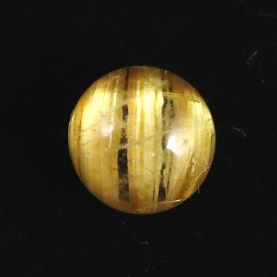 ゴールドルチルクォーツ 7.1mmラウンド カボション 1.74ct【榎本通商 