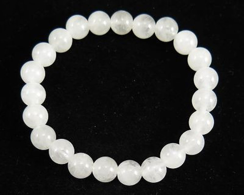 山梨県産 甲州乙女水晶 8mm玉ブレスレット 産地証明書付 17.10g【榎本