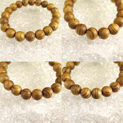 高野山 参道杉  霊珠 11mm玉ブレスレット 証明書付  5.8g【榎本通商33480】