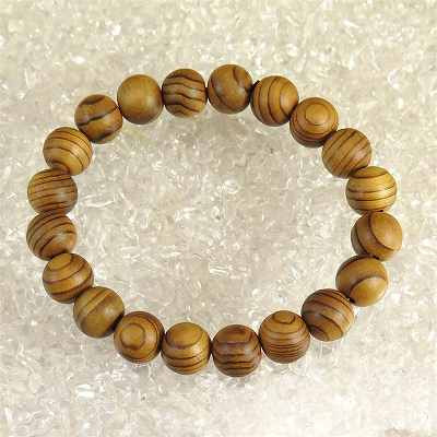 高野山 参道杉  霊珠 11mm玉ブレスレット 証明書付  5.8g【榎本通商33480】