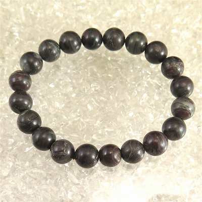 徳島県 アークナイト 10mm玉ブレスレット Sグレード 証明書付 31.7g【榎本通商35014】