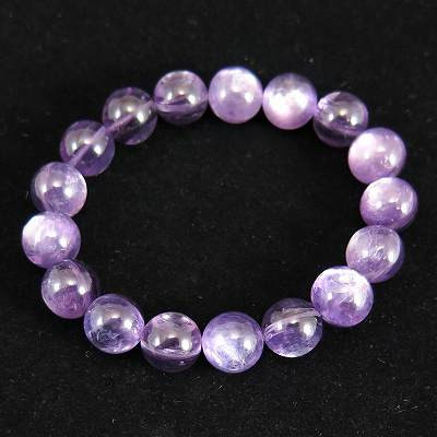 レピドライト パープルマイカ 11.5mm玉ブレスレット 38.2g【榎本通商37070】