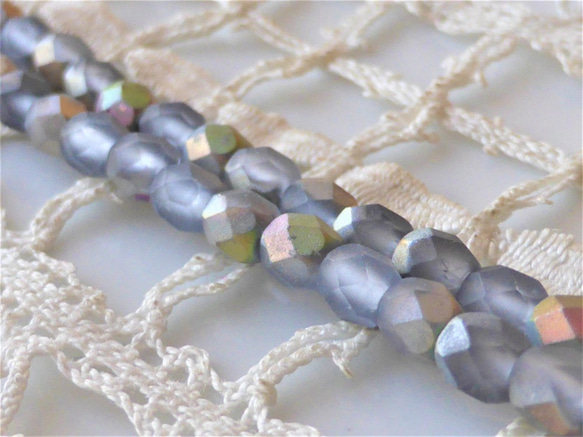 FPマット大人青紫　チェコビーズCzech Glass Beads10個 4枚目の画像